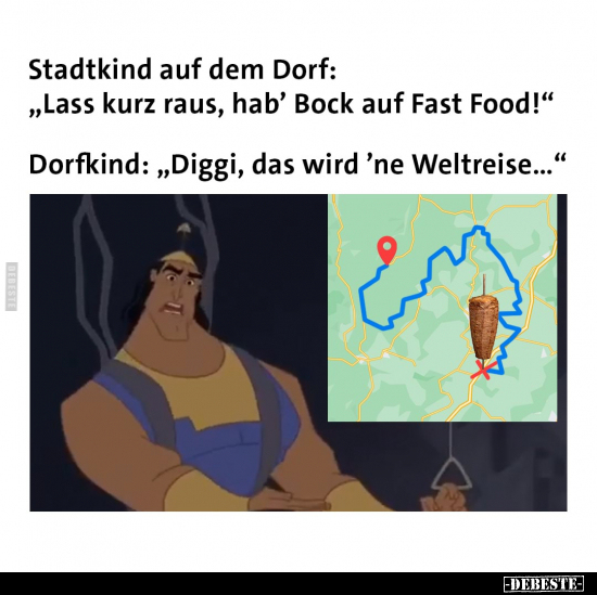 Stadtkind auf dem Dorf: "Lass kurz raus, hab' Bock auf Fast.." - Lustige Bilder | DEBESTE.de