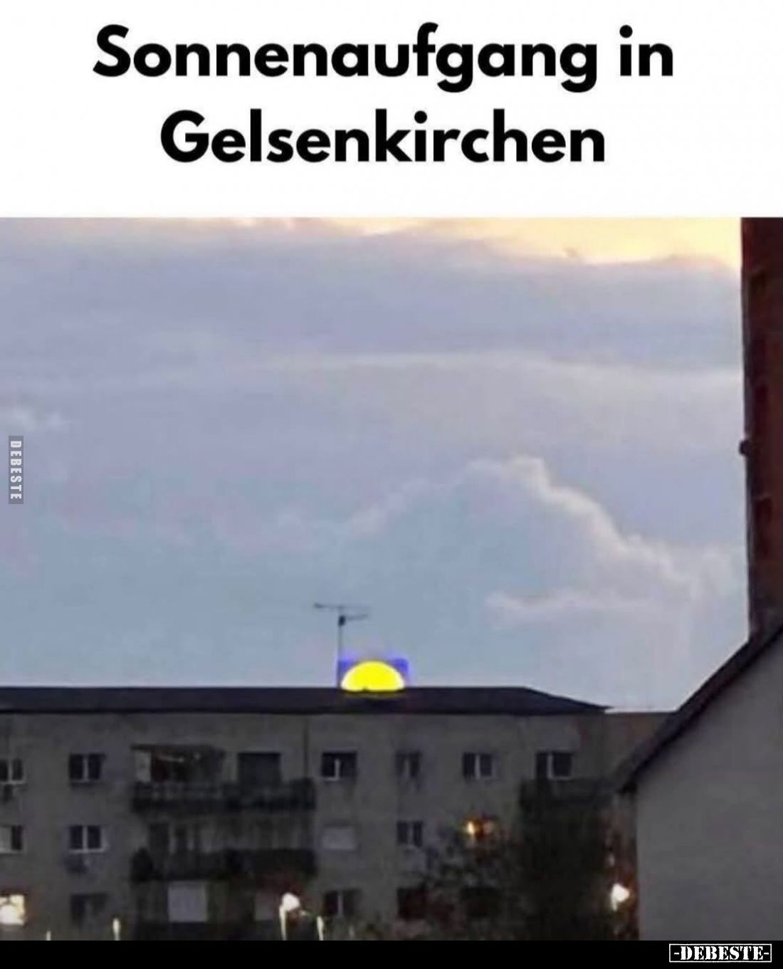 Sonnenaufgang in
Gelsenkirchen.