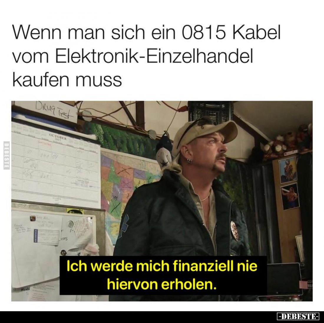 Wenn man sich ein 0815 Kabel vom Elektronik-Einzelhandel kaufen muss

Ich werde mich finanziell nie hiervon erholen.