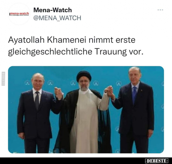 Ayatollah Khamenei nimmt erste gleichgeschlechtliche.. - Lustige Bilder | DEBESTE.de