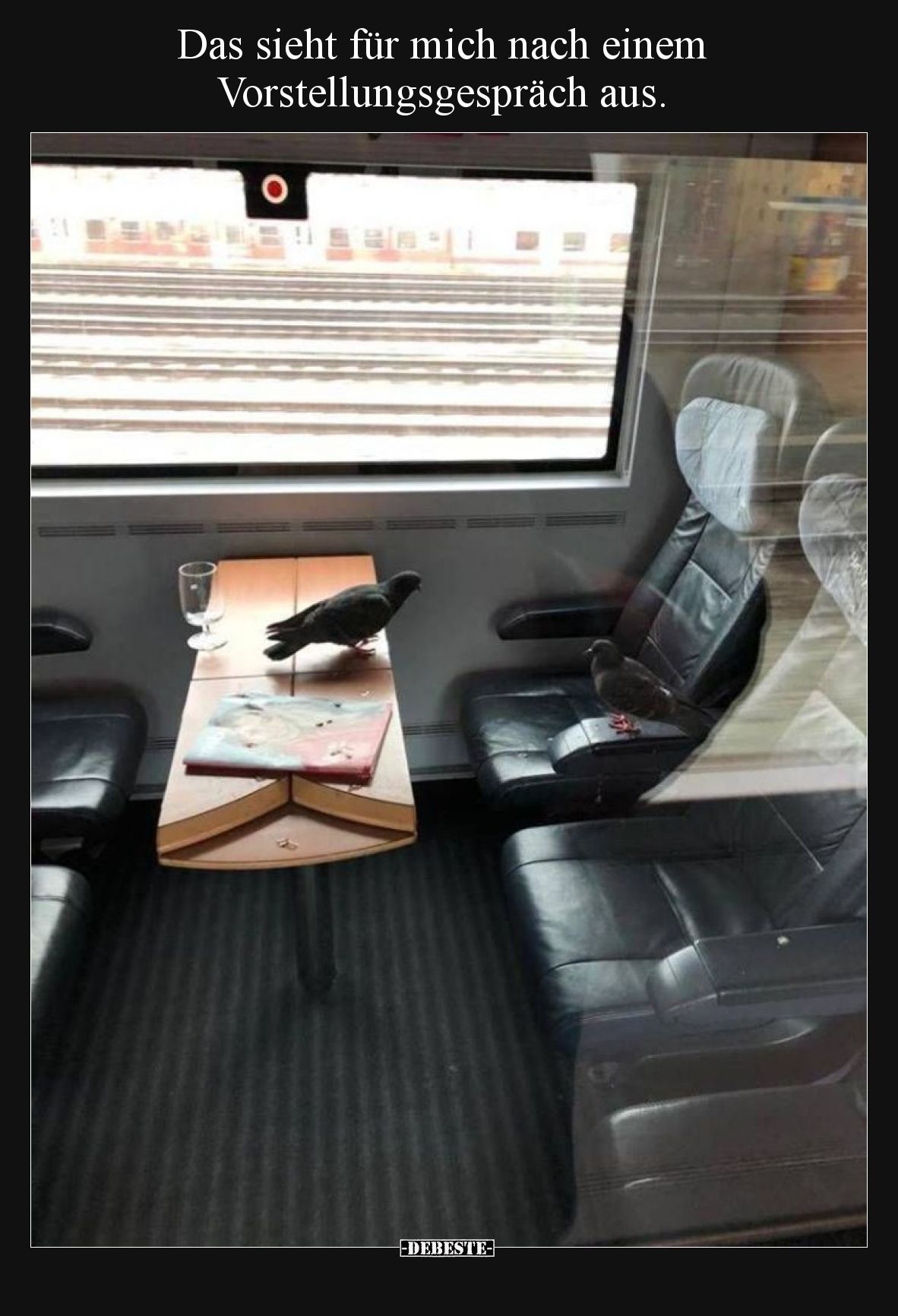 Das sieht für mich nach einem Vorstellungsgespräch aus.