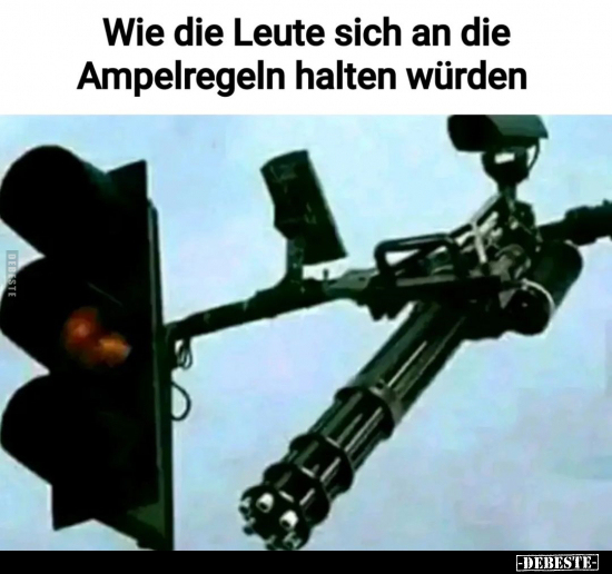 Wie die Leute sich an die Ampelregeln halten würden.. - Lustige Bilder | DEBESTE.de