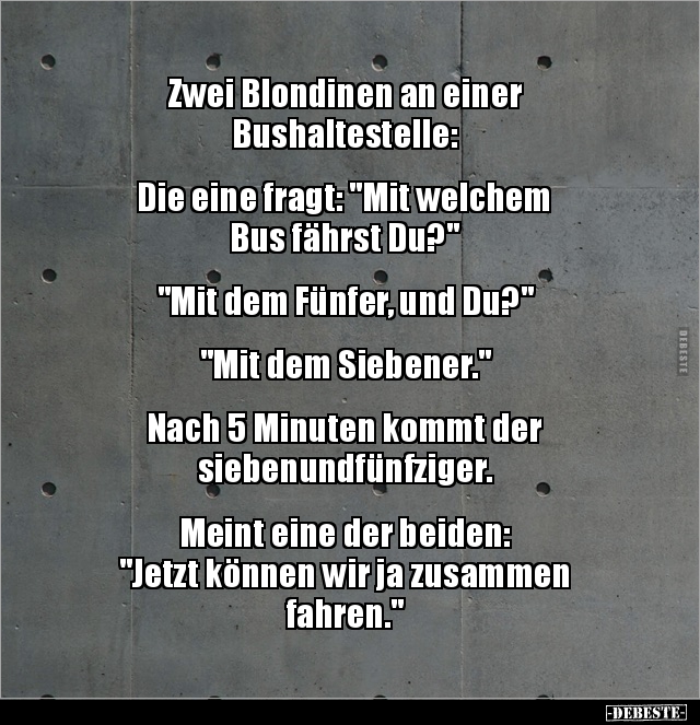 Zwei Blondinen an einer Bushaltestelle.. - Lustige Bilder | DEBESTE.de