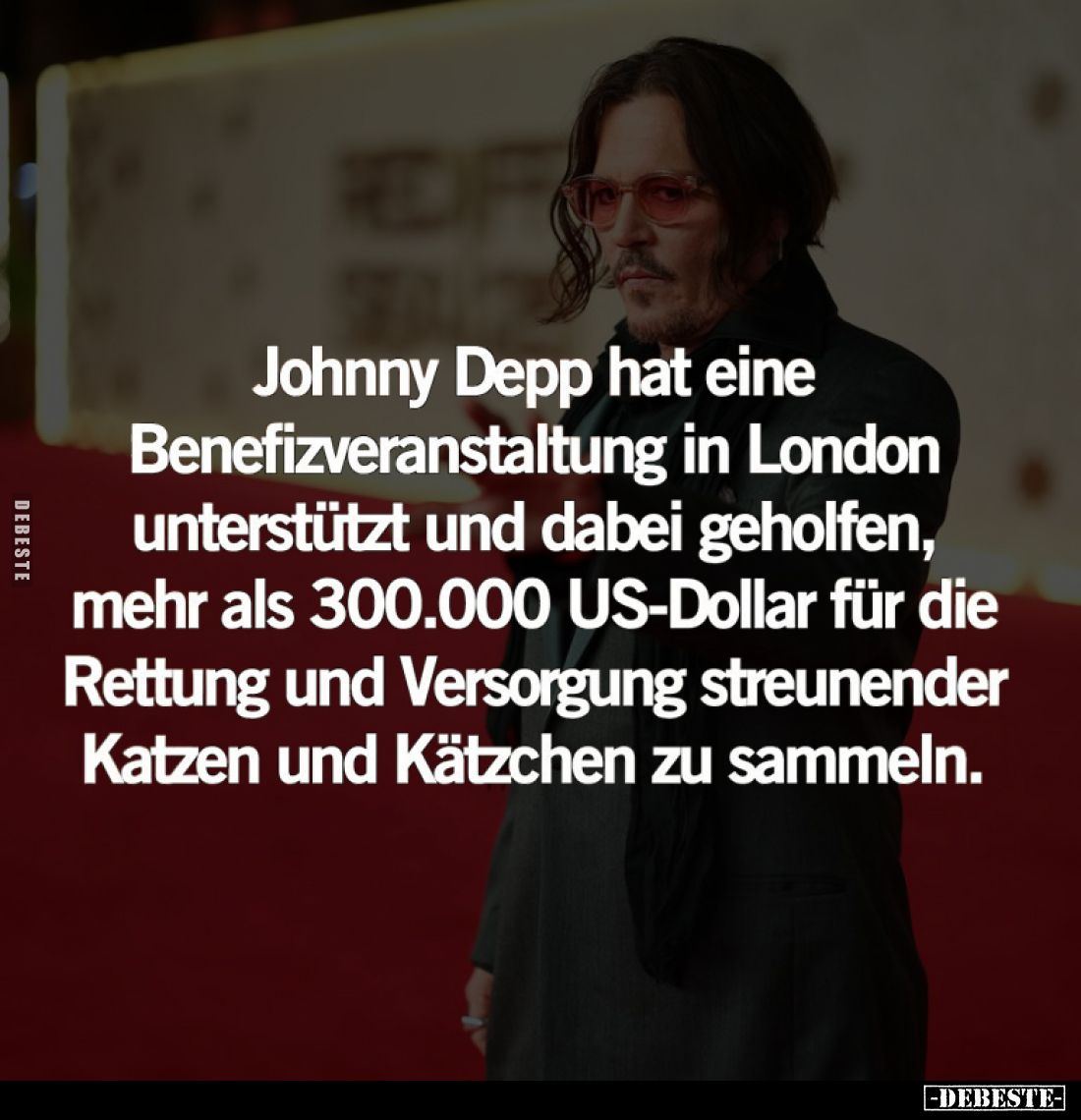 Johnny Depp hat eine Benefizveranstaltung in London unterstützt und dabei geholfen, mehr als 300.000 US-Dollar für die Rettun...