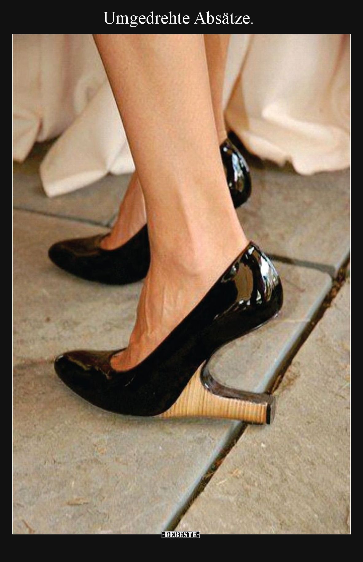 Umgedrehte Absätze.