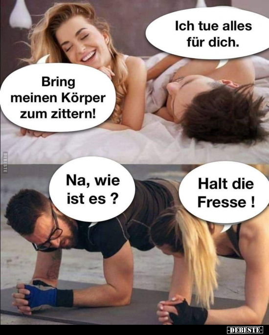 Ich tue alles für dich. Bring meinen Körper zum zittern!