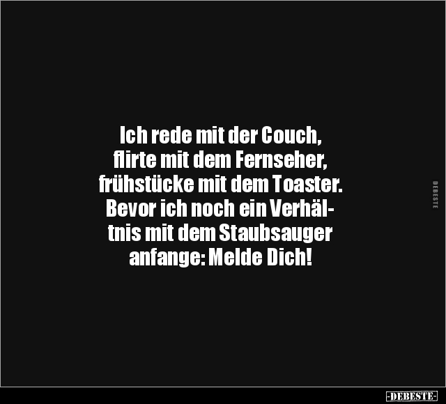 Ich rede mit der Couch.. - Lustige Bilder | DEBESTE.de