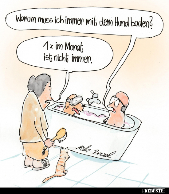 Warum muss ich immer mit dem Hund baden?.. - Lustige Bilder | DEBESTE.de
