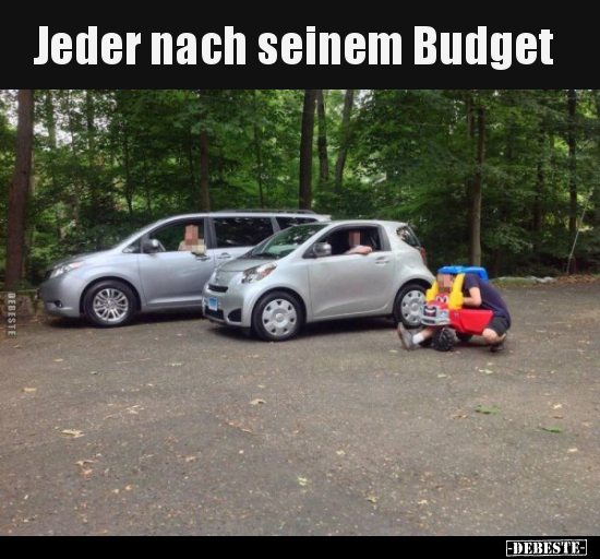 Jeder nach seinem Budget..