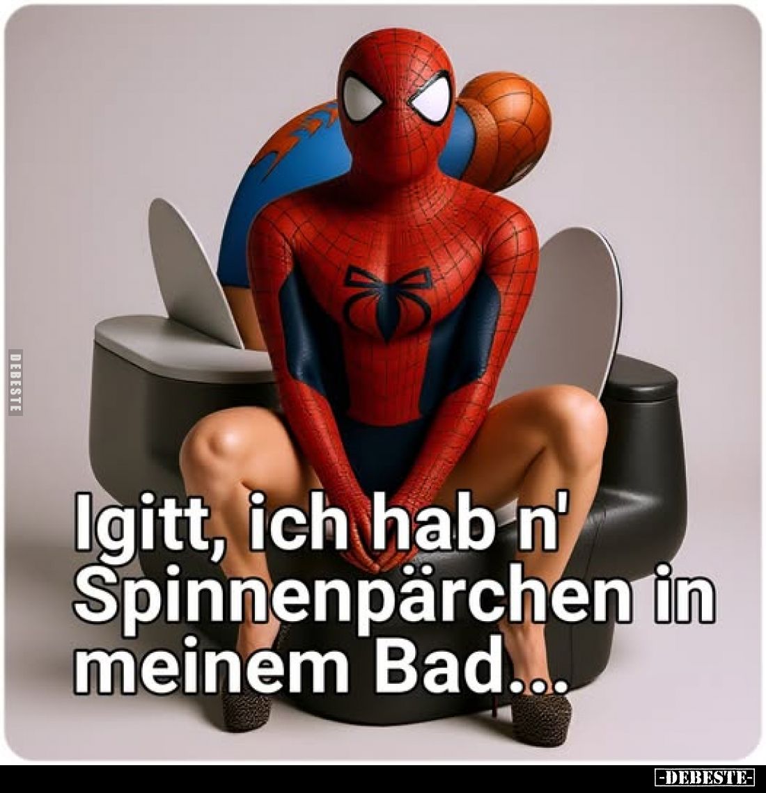 Igitt, ich hab n' Spinnenpärchen in meinem Bad...