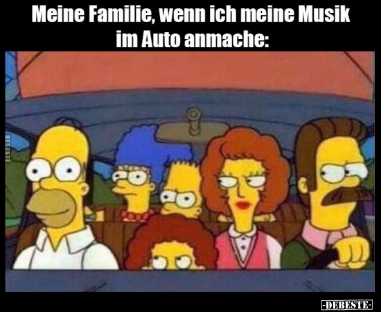 Meine Familie, wenn ich meine Musik im Auto anmache.. - Lustige Bilder | DEBESTE.de