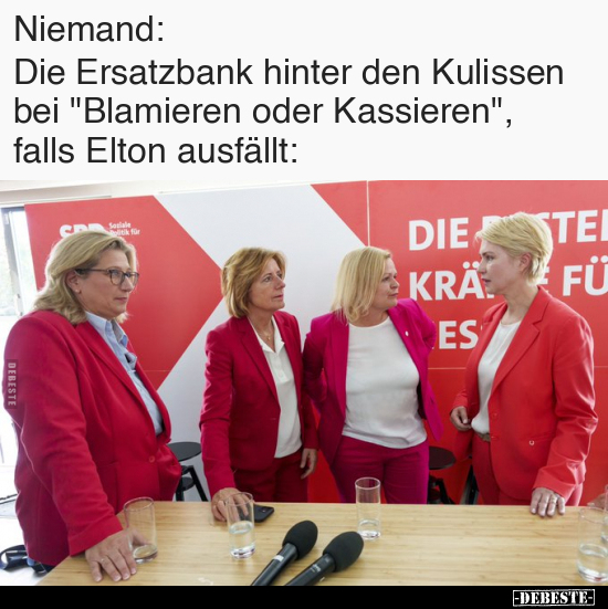 Niemand: Die Ersatzbank hinter den Kulissen.. - Lustige Bilder | DEBESTE.de