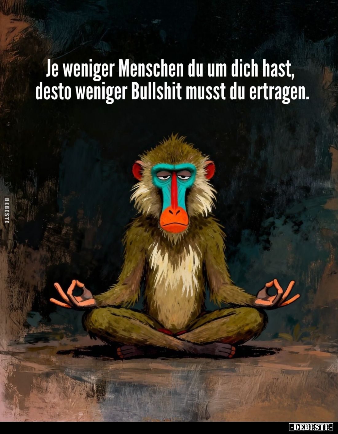 Je weniger Menschen du um dich hast, desto weniger Bullshit musst du ertragen.