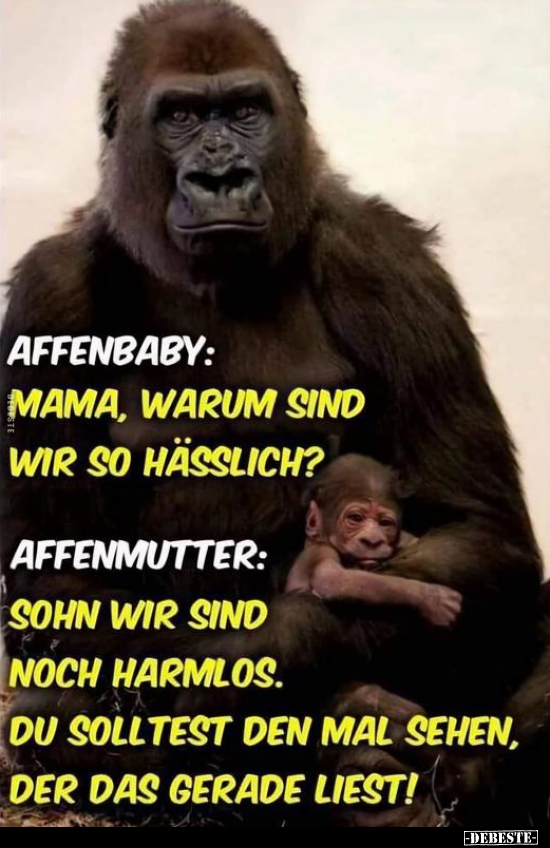 Affenbaby: - Mama, warum sind wir.. - Lustige Bilder | DEBESTE.de