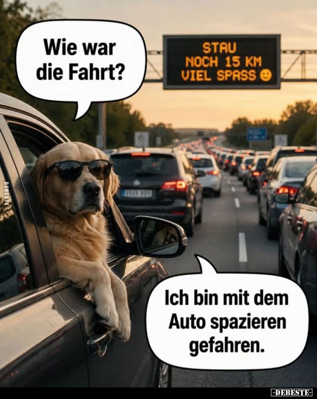 Wie war die Fahrt?
-
Ich bin mit dem Auto spazieren gefahren.