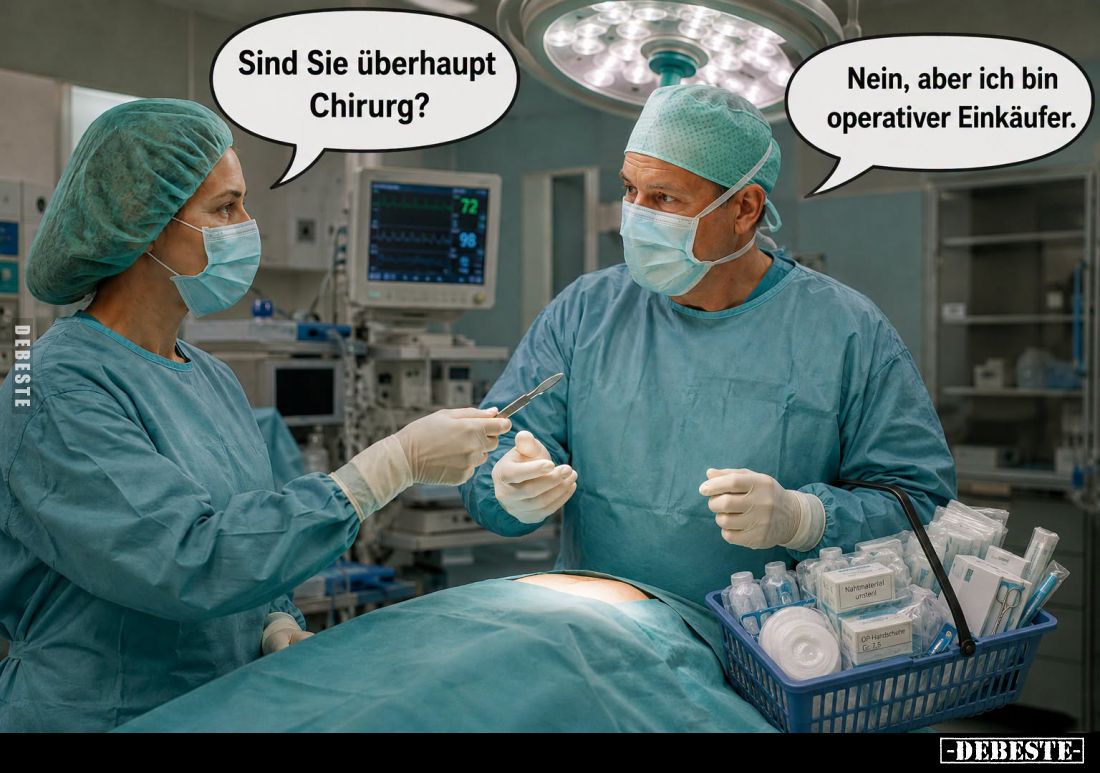 Sind Sie überhaupt Chirurg?
-
Nein, aber ich bin operativer Einkäufer.