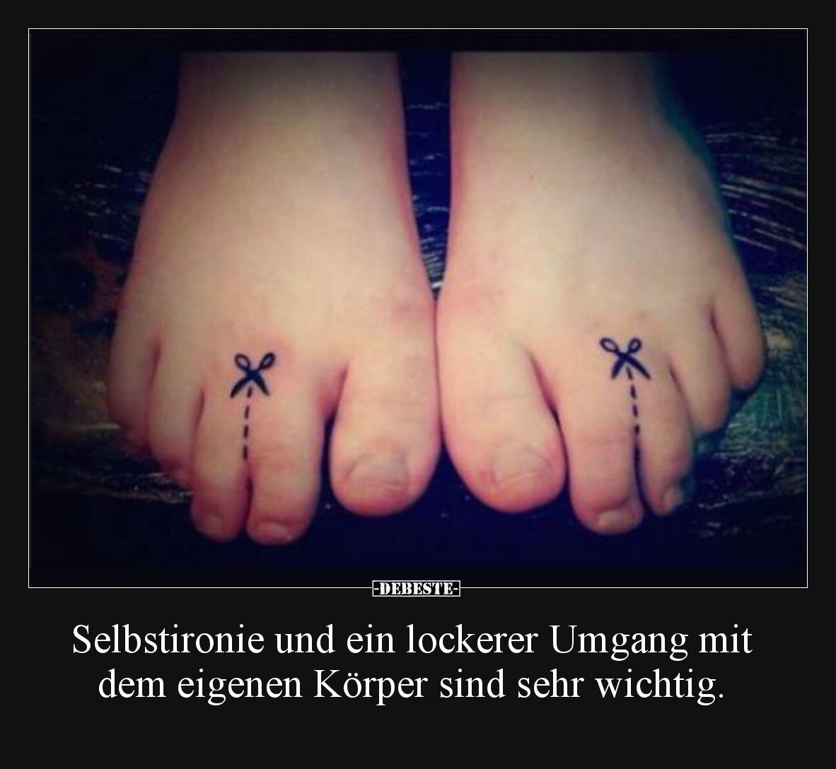 Selbstironie und ein lockerer Umgang mit dem eigenen Körper sind sehr wichtig.
