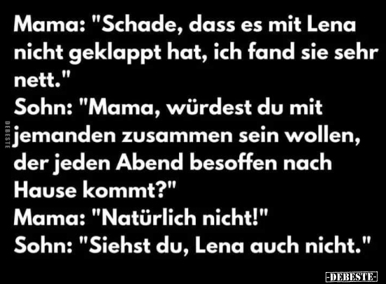 Mama: "Schade, dass es mit Lena nicht geklappt hat, ich.." - Lustige Bilder | DEBESTE.de