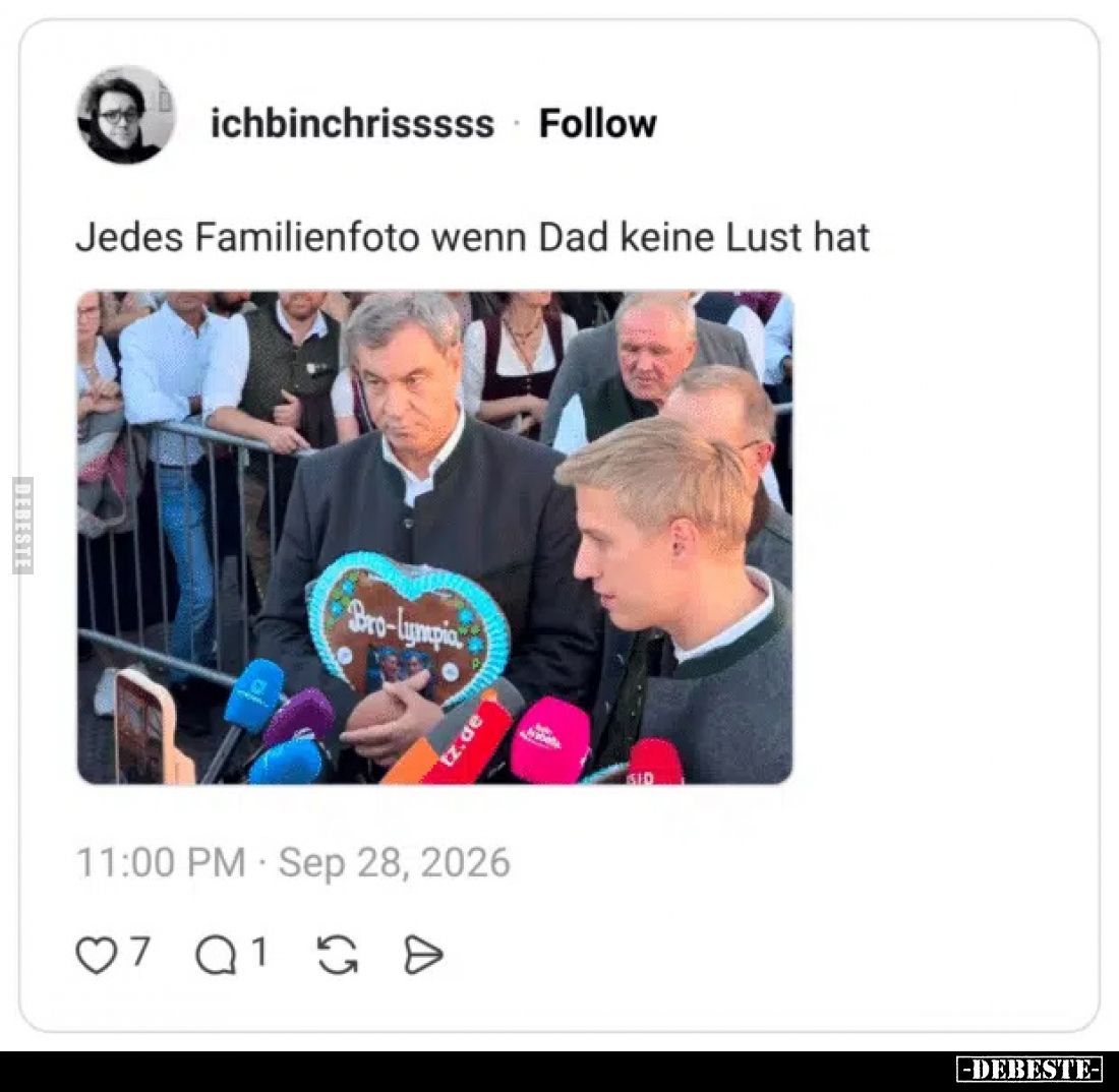 Jedes Familienfoto wenn Dad keine Lust hat