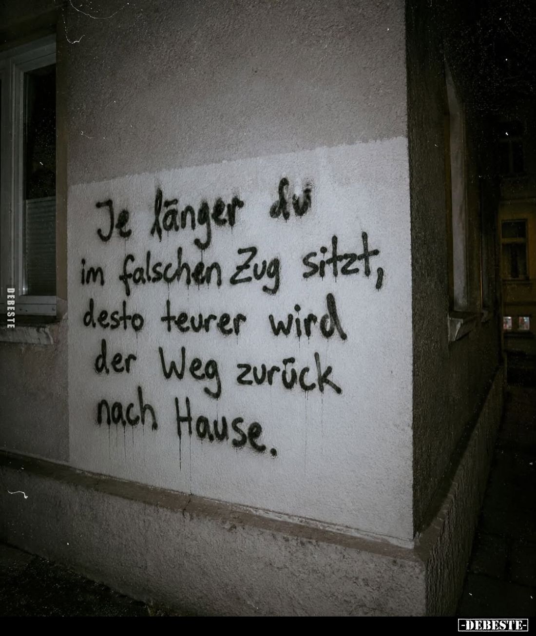 Je länger du im falschen Zug sitzt, desto teurer wird der Weg zurück nach Hause.