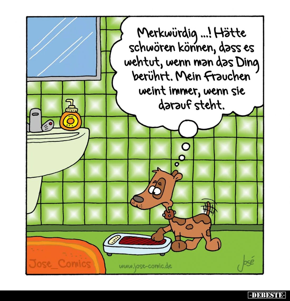 Merkwürdig...! Hätte schwören können, dass es wehtut, wenn man das Ding berührt. Mein Frauchen weint immer, wenn sie darauf s...