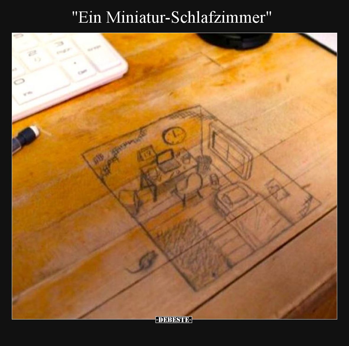Ein Miniatur-Schlafzimmer