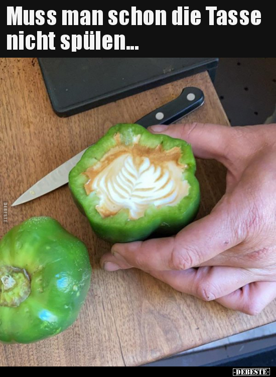 Muss man schon die Tasse nicht spülen...