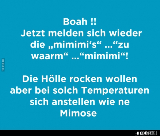 Boah!! Jetzt melden sich wieder die "mimimi's"... - Lustige Bilder | DEBESTE.de