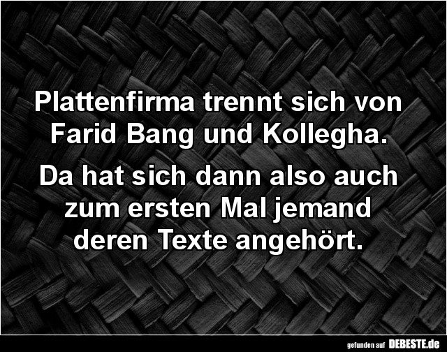 Plattenfirma trennt sich von Farid Bang und Kollegha... - Lustige Bilder | DEBESTE.de