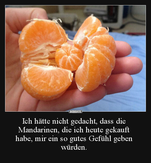 Ich hätte nicht gedacht, dass die Mandarinen, die ich.. - Lustige Bilder | DEBESTE.de