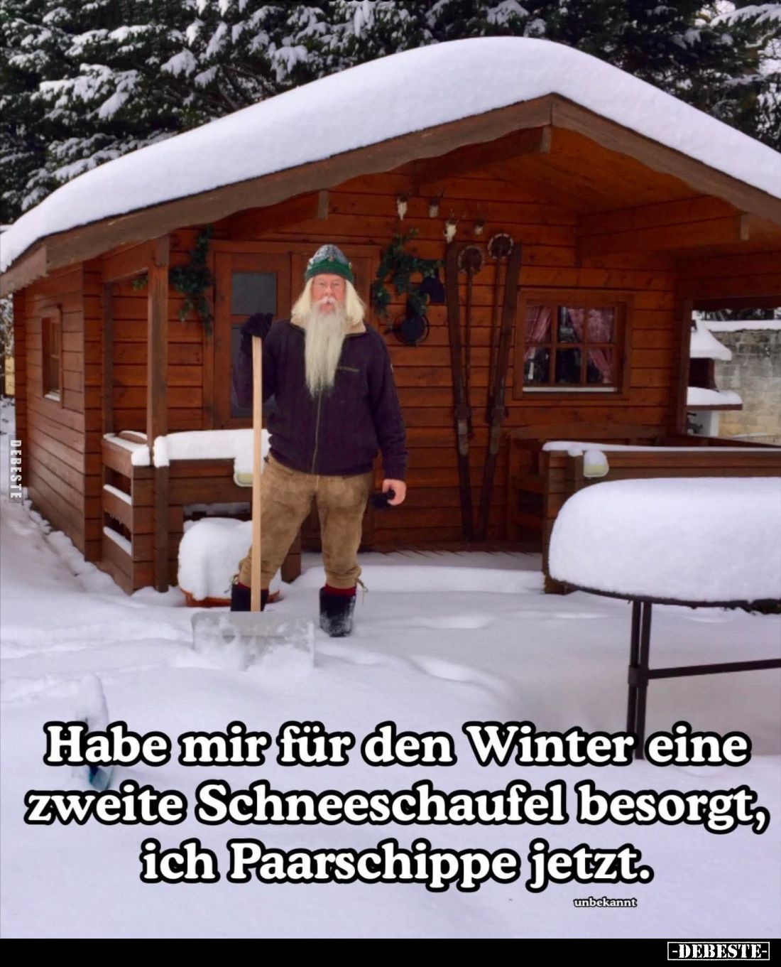 Habe mir für den Winter eine zweite Schneeschaufel besorgt, ich Paarschippe jetzt.