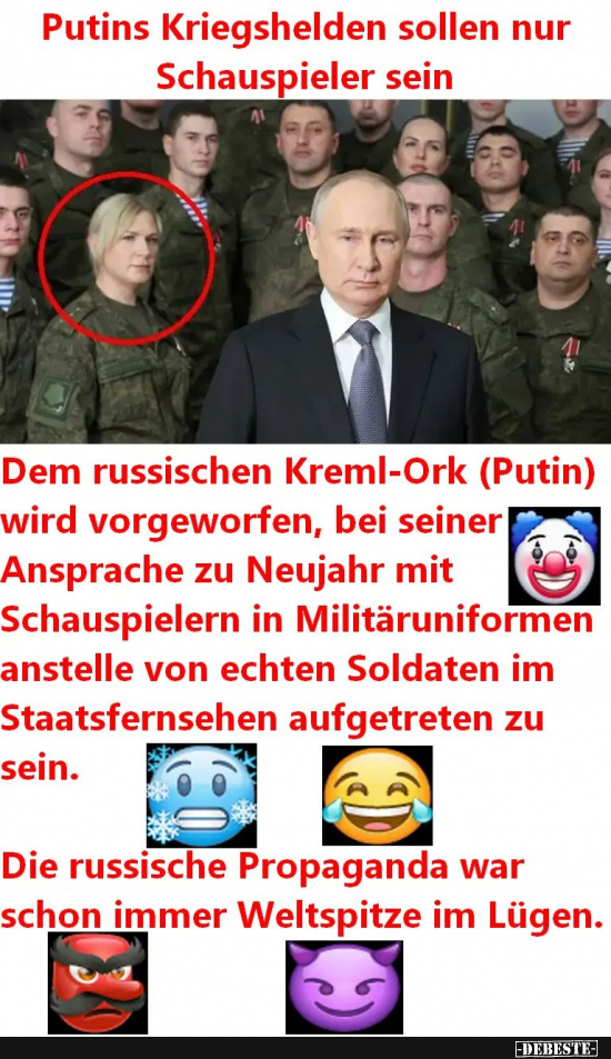 Putins Schauspielertruppe - Lustige Bilder | DEBESTE.de