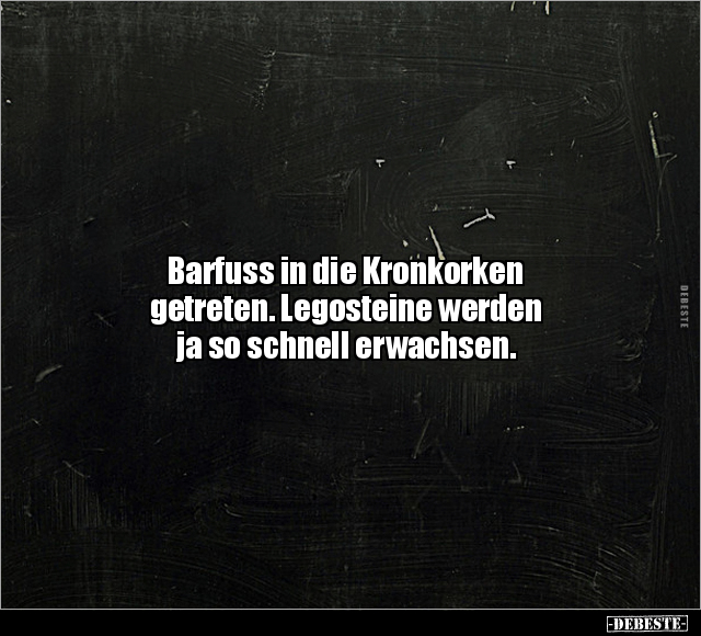 Barfuss in die Kronkorken getreten.. - Lustige Bilder | DEBESTE.de