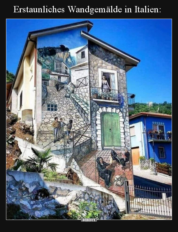 Erstaunliches Wandgemälde in Italien.. - Lustige Bilder | DEBESTE.de