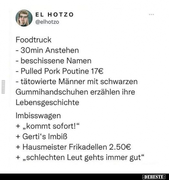Foodtruck - 30min Anstehen - beschissene Namen.. - Lustige Bilder | DEBESTE.de