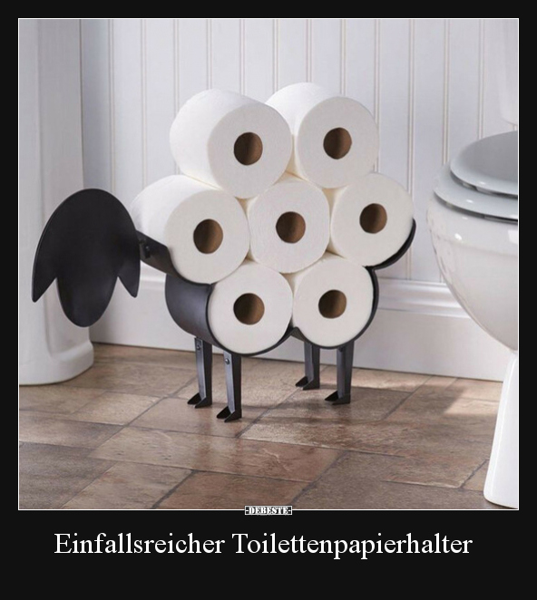Einfallsreicher Toilettenpapierhalter.. - Lustige Bilder | DEBESTE.de