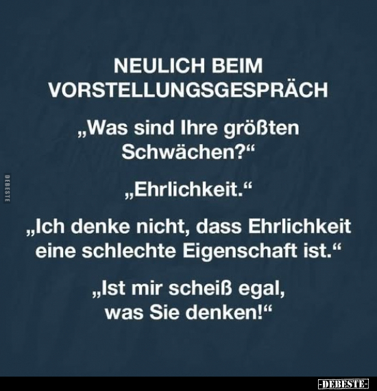 Vorstellungsgespräch, Ehrlichkeit