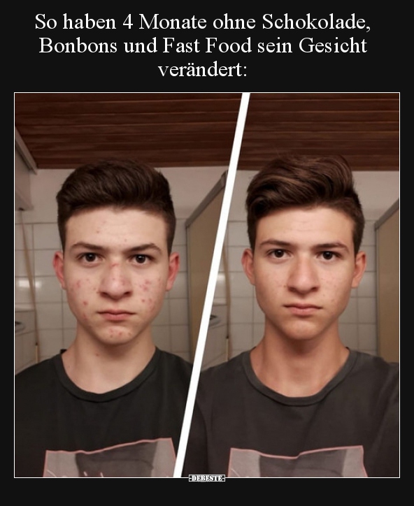 So haben 4 Monate ohne Schokolade, Bonbons und Fast Food..