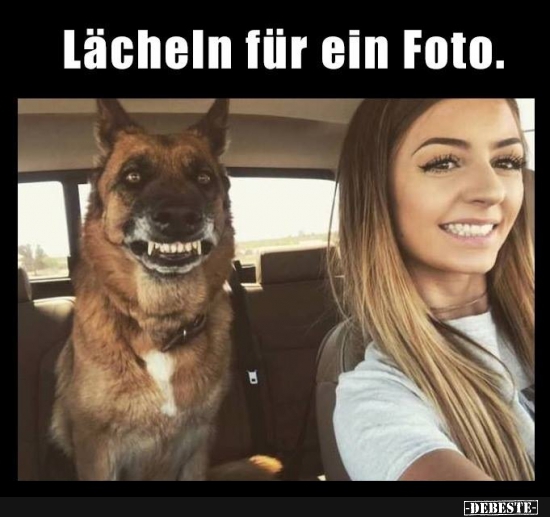 Lächeln für ein Foto.