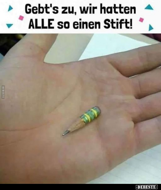 Gebt's zu, wir hatten ALLE so einen Stift!.. - Lustige Bilder | DEBESTE.de