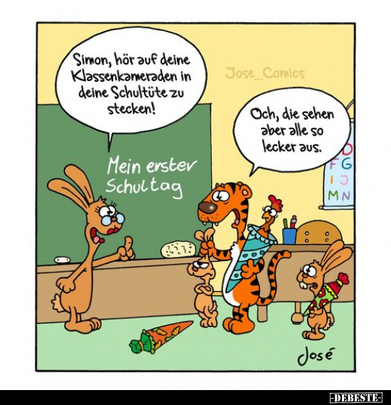 Simon, hör auf deine Klassenkameraden in deine Schultüte zu.. - Lustige Bilder | DEBESTE.de