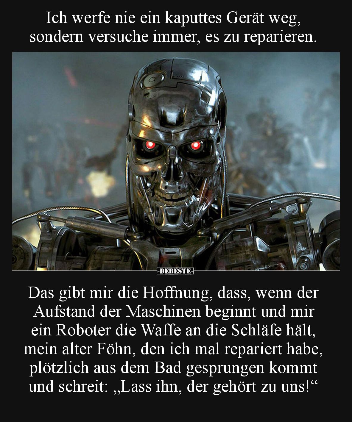 Ich werfe nie ein kaputtes Gerät weg, sondern versuche immer, es zu reparieren.  Das gibt mir die Hoffnung, dass, wenn der Au...