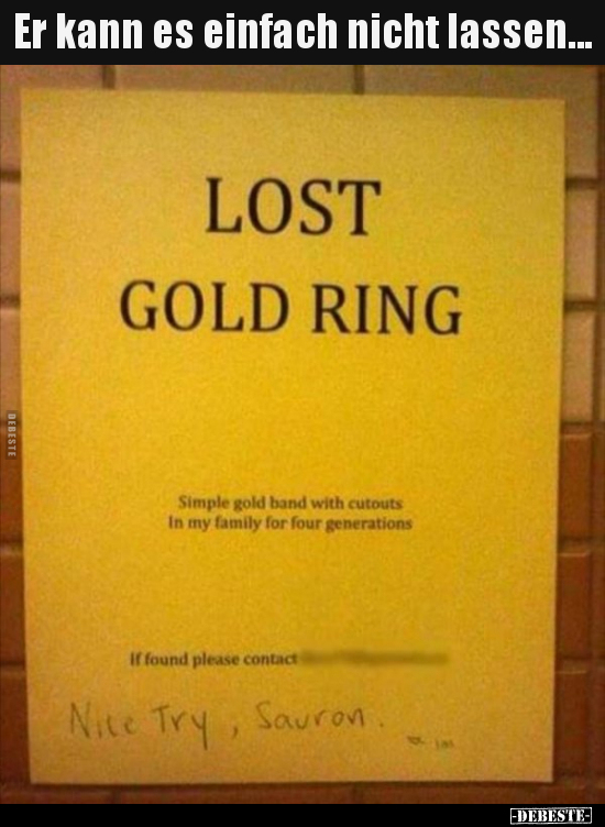 Er kann es einfach nicht lassen...