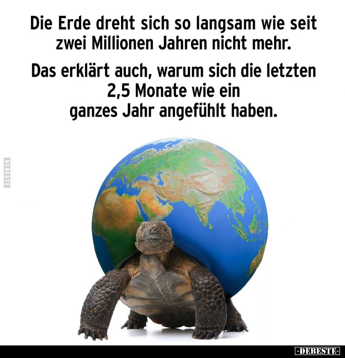 Die Erde dreht sich so langsam wie seit zwei Millionen Jahren nicht mehr.
Das erklärt auch, warum sich die letzten 2,5 Monat...