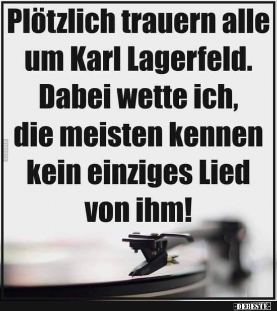 Plötzlich trauern alle um Karl Lagerfeld.. - Lustige Bilder | DEBESTE.de