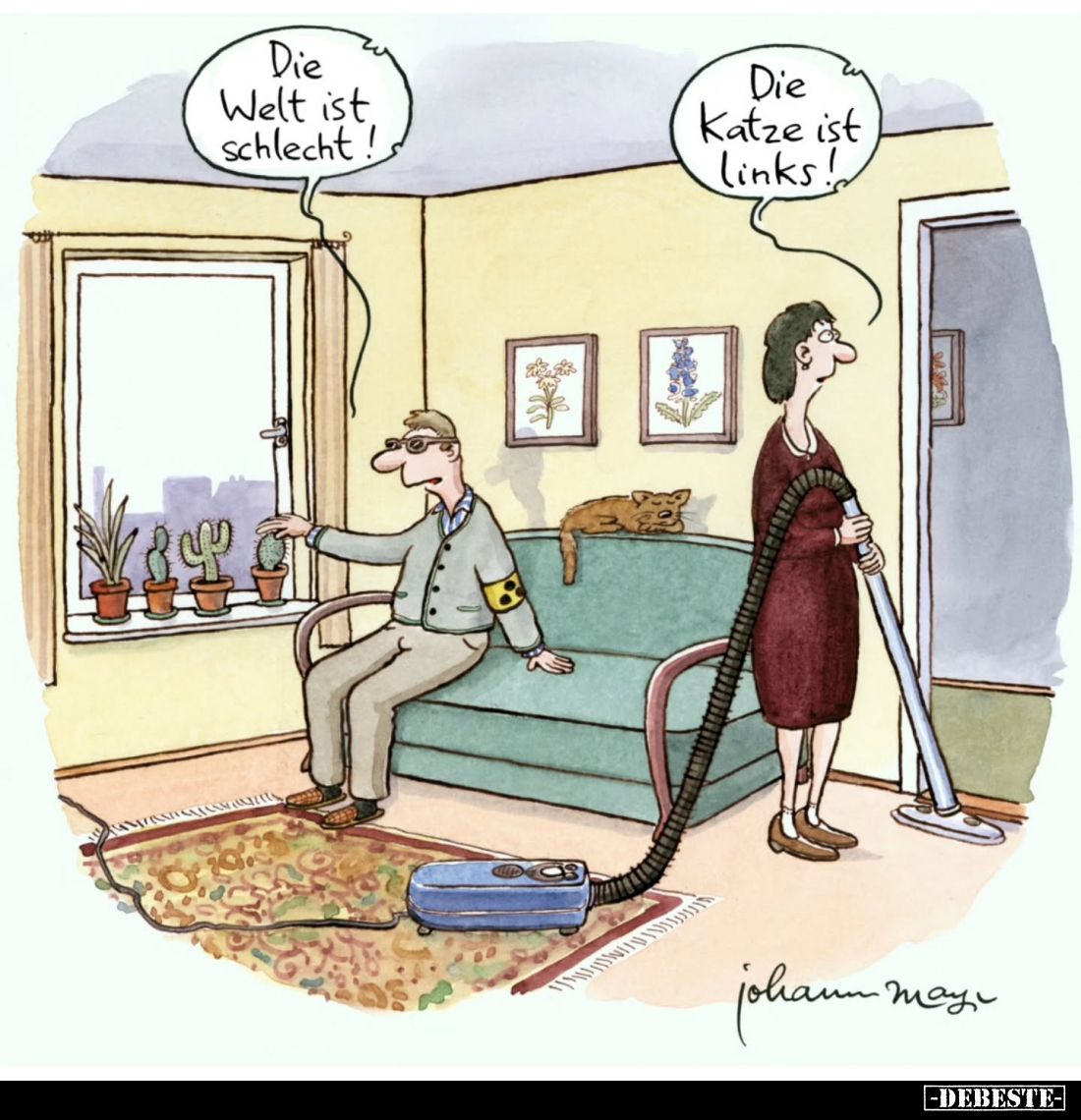 Die Welt ist schlecht! -
Die Katze ist Links!
