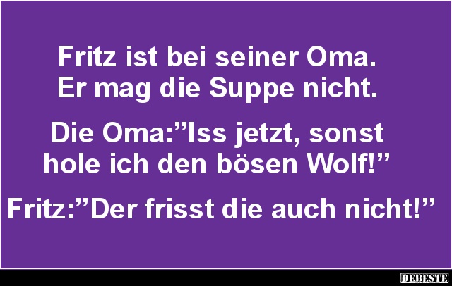 Fritz ist bei seiner Oma..