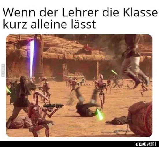 Wenn der Lehrer die Klasse kurz alleine lässt.. - Lustige Bilder | DEBESTE.de