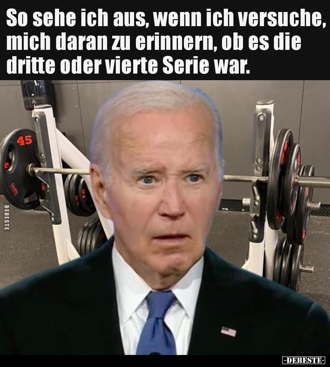 So sehe ich aus, wenn ich versuche, mich daran zu erinnern, ob es die dritte oder vierte Serie war.