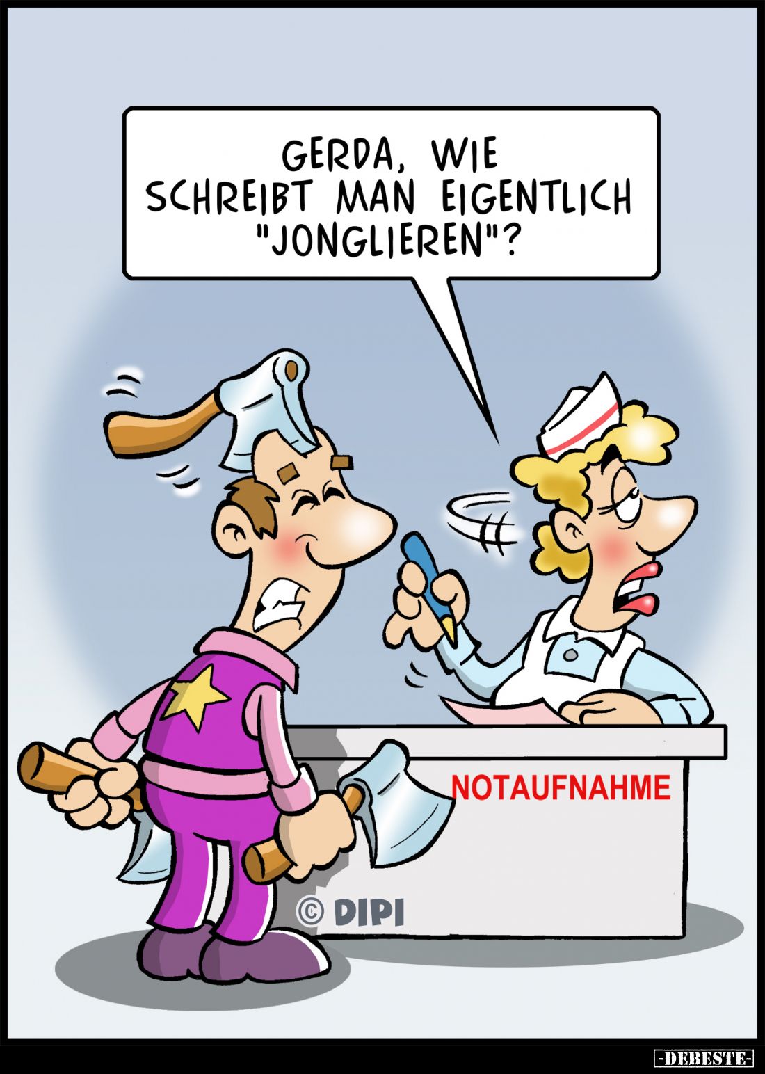 Gerda, wie schreibt man eigentlich "Jonglieren"?